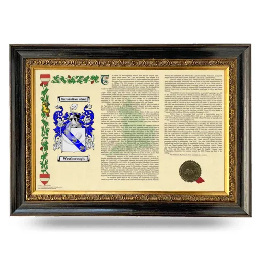 Westborough Armorial Landscape Framed - Heirloom