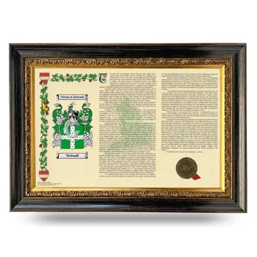 Wetnall Armorial Landscape Framed - Heirloom