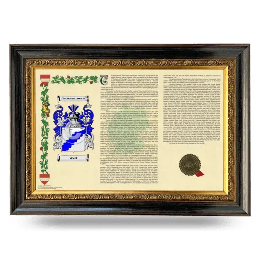 Wett Armorial Landscape Framed - Heirloom