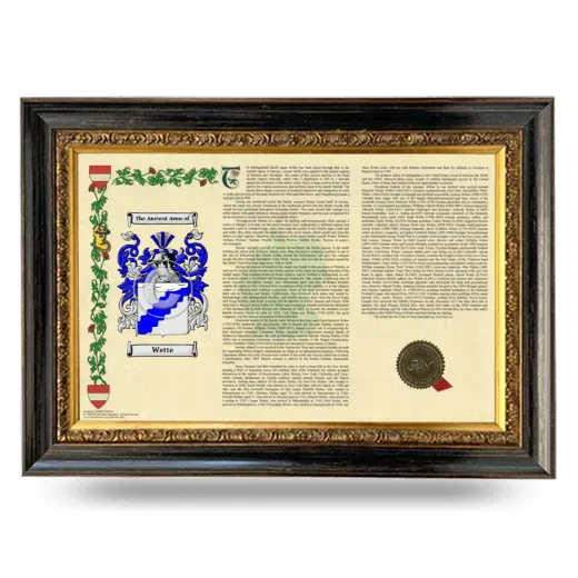 Wette Armorial Landscape Framed - Heirloom
