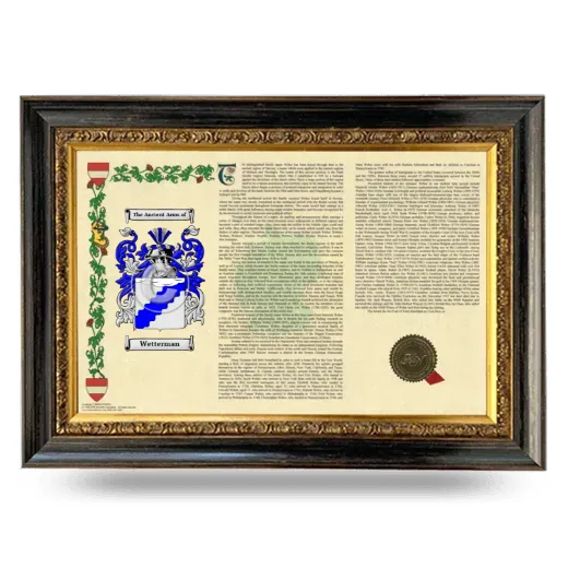 Wetterman Armorial Landscape Framed - Heirloom
