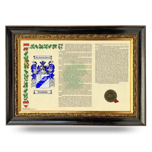 Wettlaufer Armorial Landscape Framed - Heirloom