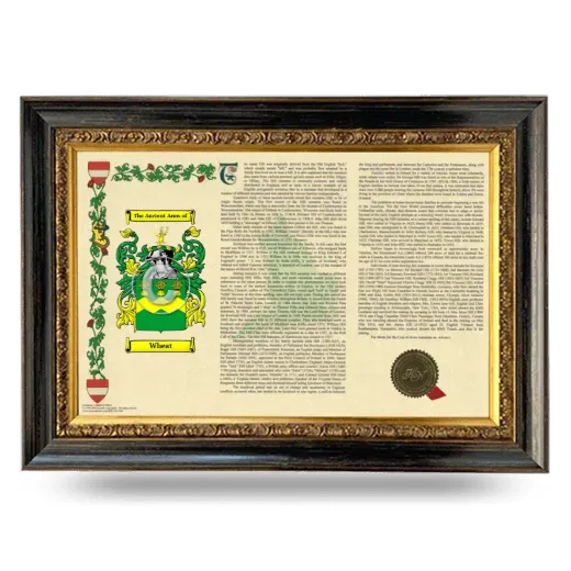 Wheat Armorial Landscape Framed - Heirloom