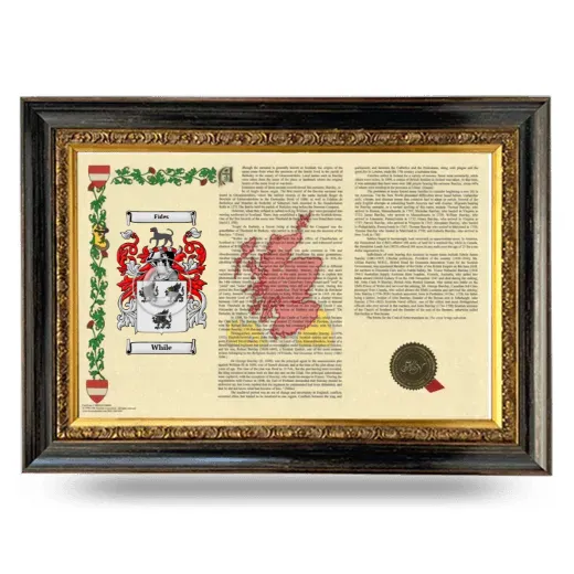 While Armorial Landscape Framed - Heirloom
