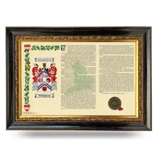 Wickingham Armorial Landscape Framed - Heirloom