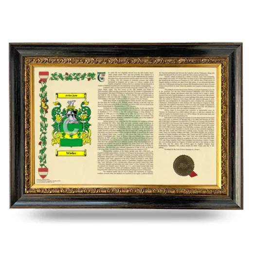 Wieler Armorial Landscape Framed - Heirloom