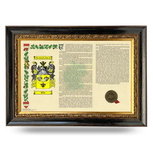 Wier Armorial Landscape Framed - Heirloom