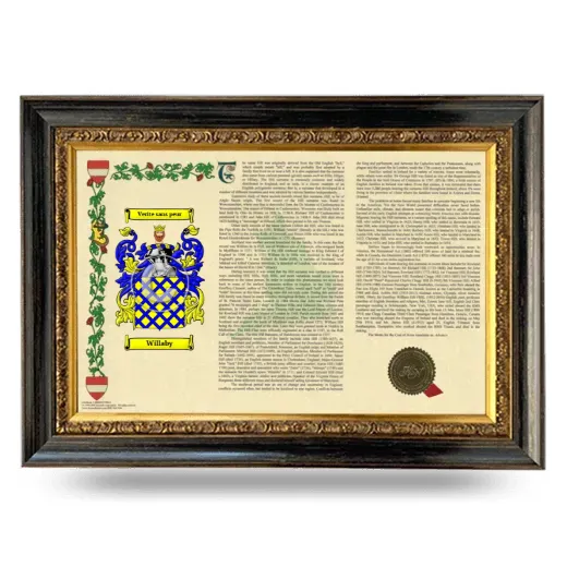 Willaby Armorial Landscape Framed - Heirloom