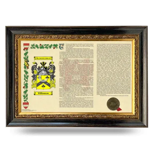 Williamson Armorial Landscape Framed - Heirloom