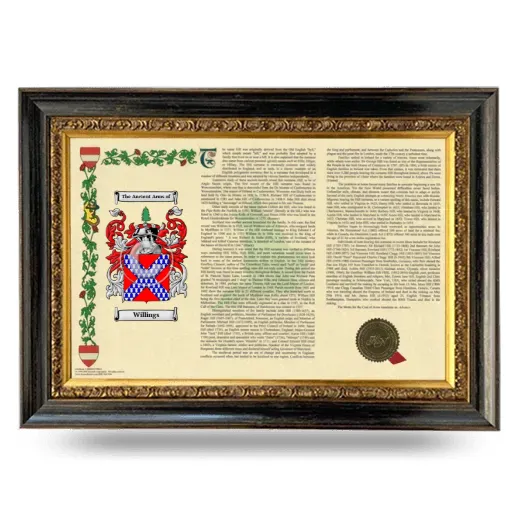 Willings Armorial Landscape Framed - Heirloom