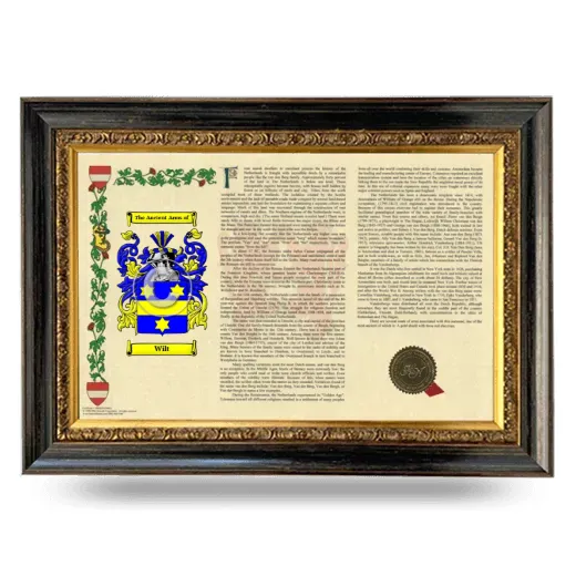 Wilt Armorial Landscape Framed - Heirloom