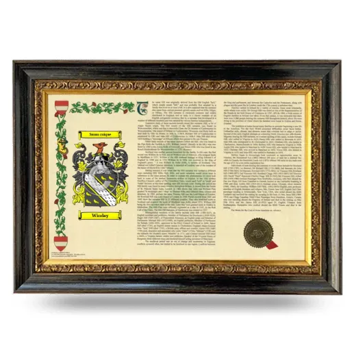 Winday Armorial Landscape Framed - Heirloom