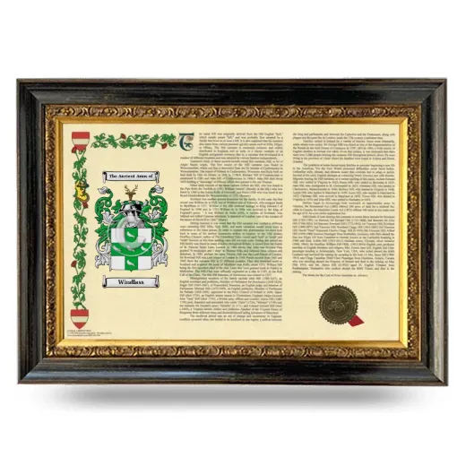 Windlass Armorial Landscape Framed - Heirloom