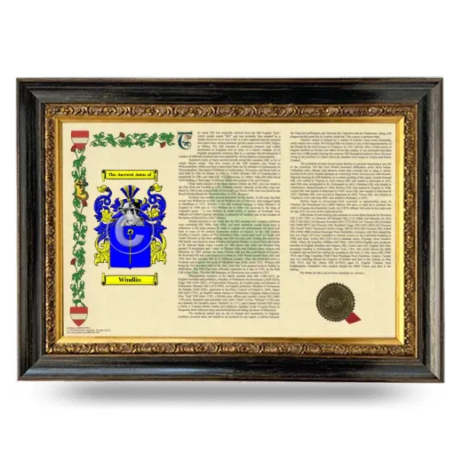 Windlin Armorial Landscape Framed - Heirloom