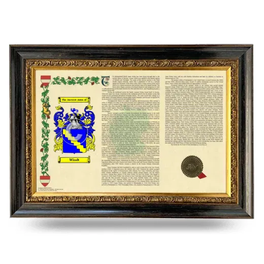 Windt Armorial Landscape Framed - Heirloom