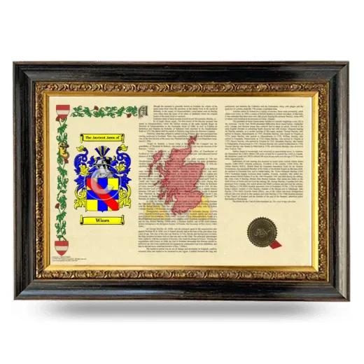 Wines Armorial Landscape Framed - Heirloom
