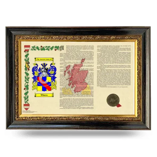 Winess Armorial Landscape Framed - Heirloom