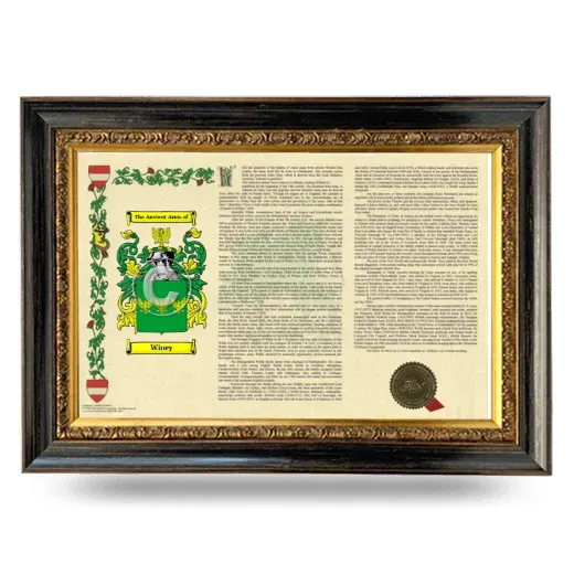 Winey Armorial Landscape Framed - Heirloom