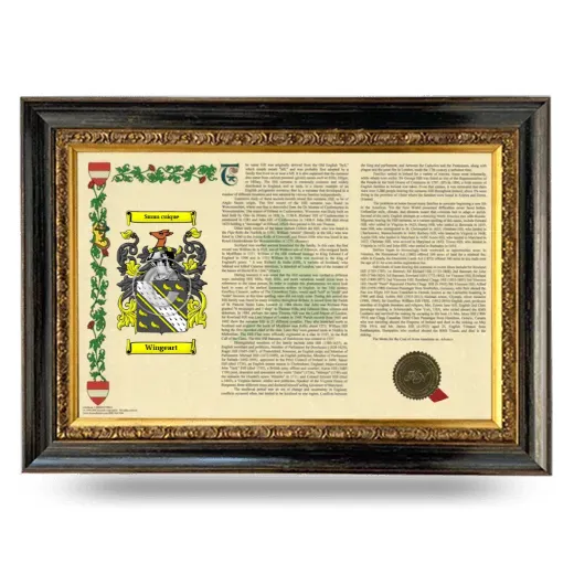 Wingeart Armorial Landscape Framed - Heirloom