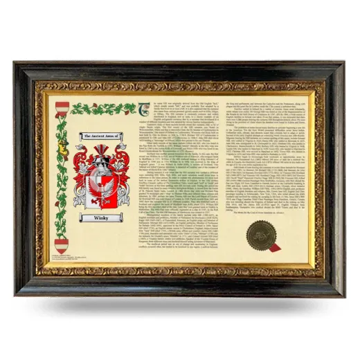 Winky Armorial Landscape Framed - Heirloom