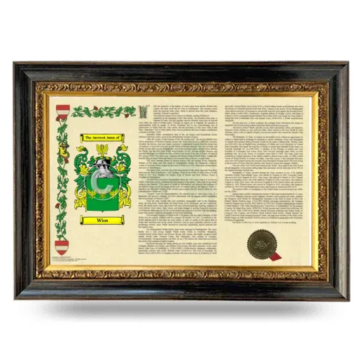Wins Armorial Landscape Framed - Heirloom