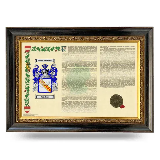 Wintere Armorial Landscape Framed - Heirloom