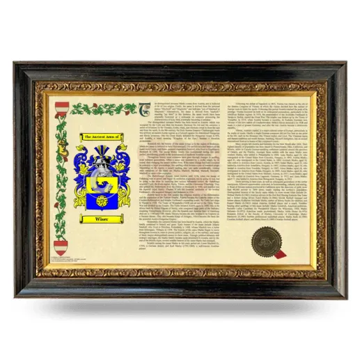 Wiser Armorial Landscape Framed - Heirloom