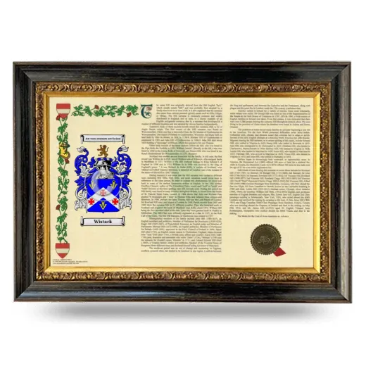 Wistack Armorial Landscape Framed - Heirloom