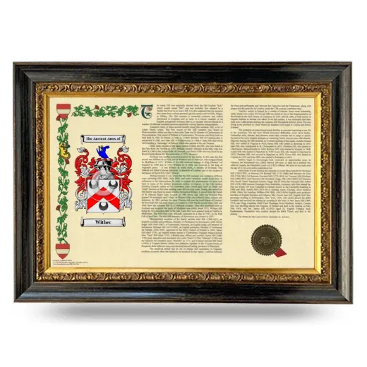 Wither Armorial Landscape Framed - Heirloom