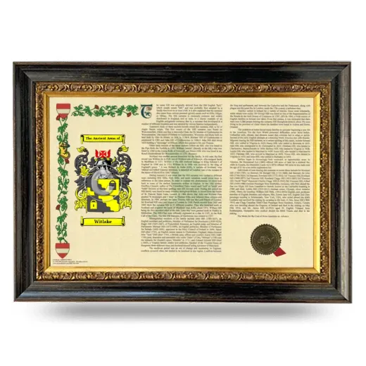 Witlake Armorial Landscape Framed - Heirloom