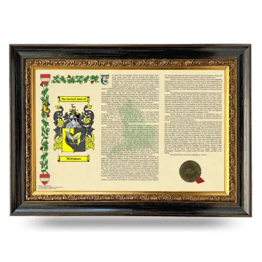 Wittman Armorial Landscape Framed - Heirloom