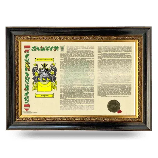 Wogane Armorial Landscape Framed - Heirloom