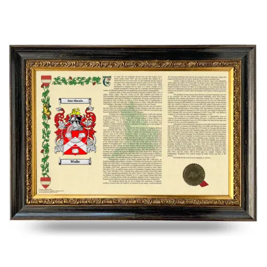 Wolle Armorial Landscape Framed - Heirloom