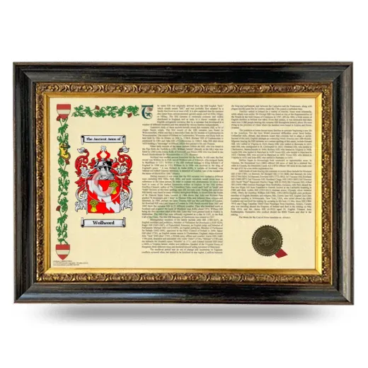 Wollword Armorial Landscape Framed - Heirloom