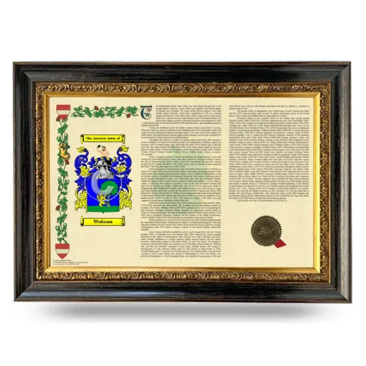 Wolman Armorial Landscape Framed - Heirloom