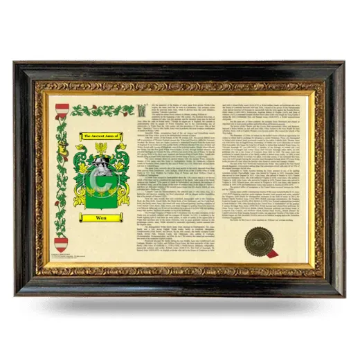 Won Armorial Landscape Framed - Heirloom
