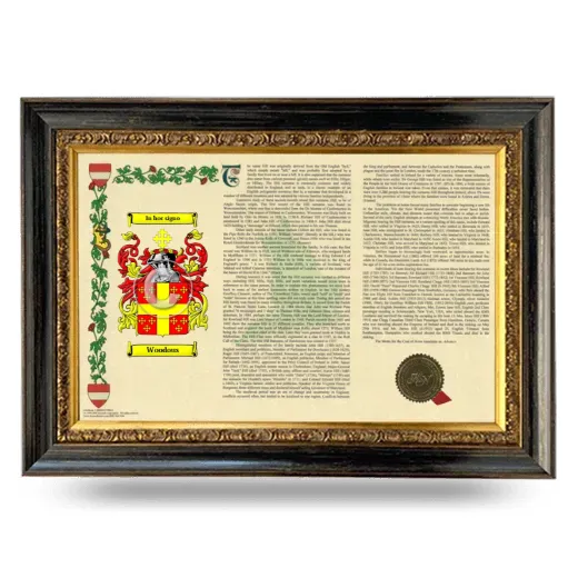 Woodous Armorial Landscape Framed - Heirloom