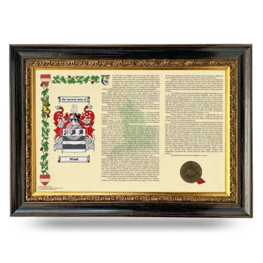 Work Armorial Landscape Framed - Heirloom