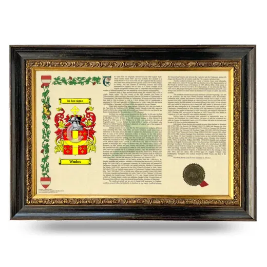 Wudus Armorial Landscape Framed - Heirloom