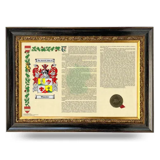 Wuester Armorial Landscape Framed - Heirloom