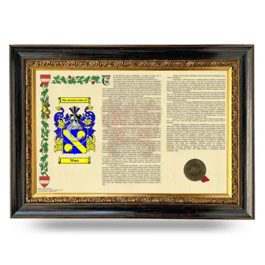 Wurz Armorial Landscape Framed - Heirloom