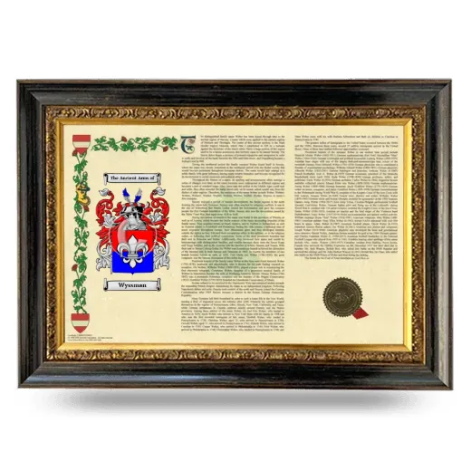 Wyssman Armorial Landscape Framed - Heirloom