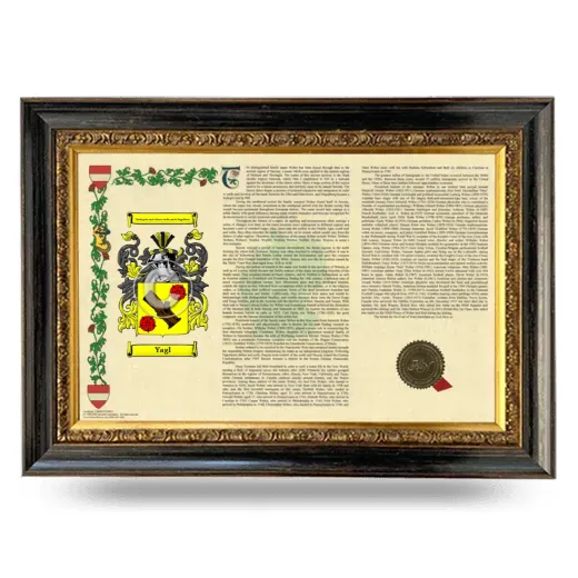 Yagl Armorial Landscape Framed - Heirloom