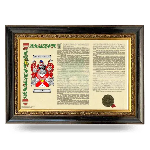 Yales Armorial Landscape Framed - Heirloom