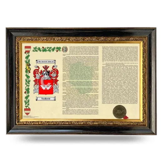Yankovic Armorial Landscape Framed - Heirloom