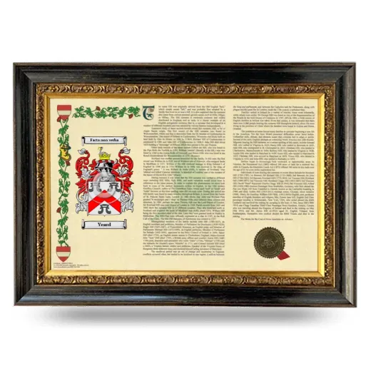 Yeard Armorial Landscape Framed - Heirloom