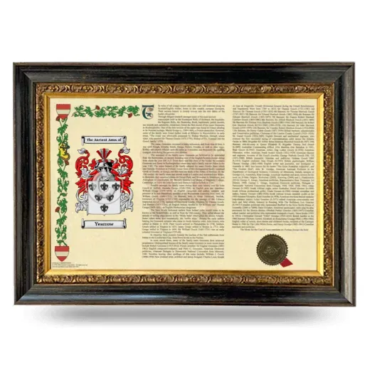 Yearrow Armorial Landscape Framed - Heirloom