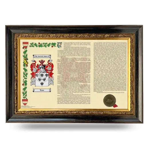 Yore Armorial Landscape Framed - Heirloom