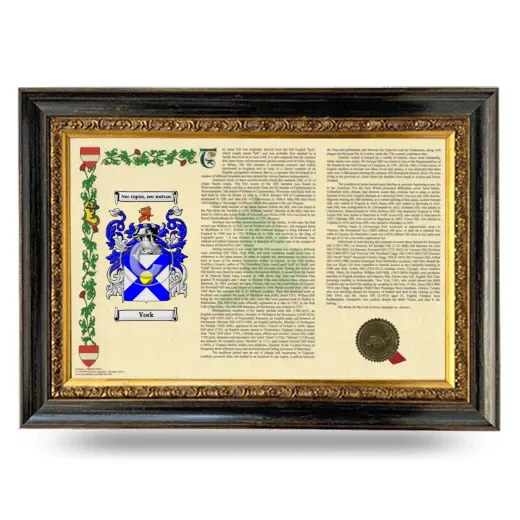 York Armorial Landscape Framed - Heirloom