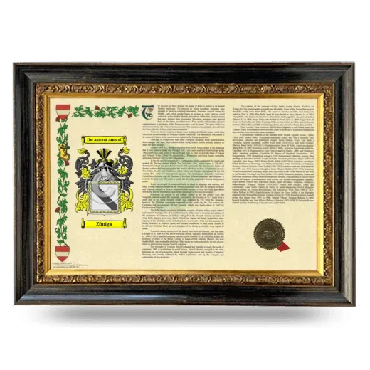 Zúniga Armorial Landscape Framed - Heirloom
